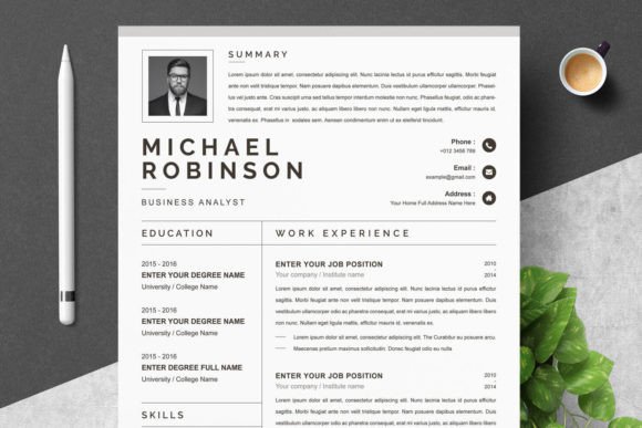 Download Resume Template with Photo - Resume template Collection